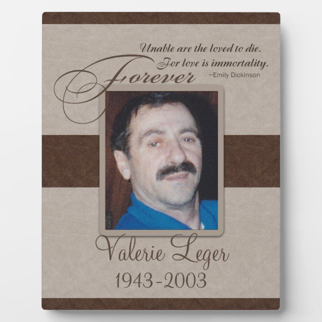Forever Loved Sympathy Fotoplatte (Vorderseite)