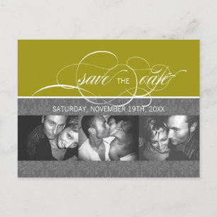 Forever Mehr SAVE THE DATE Foto Postcard:Bambus Ankündigungspostkarte