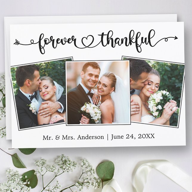 Forever Merci Calligraphie Coeur 3 Mariage photo (Customize to change your personalized text size or text style.)