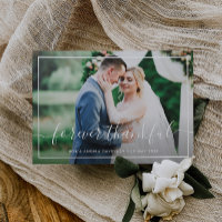Forever merci carte mariage de typographie