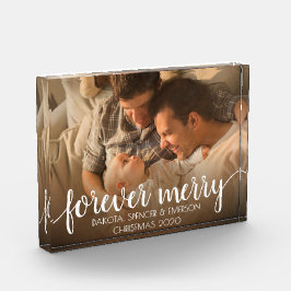 Forever Merry | Geblüht Kalligraphie Keepake Fotoblock