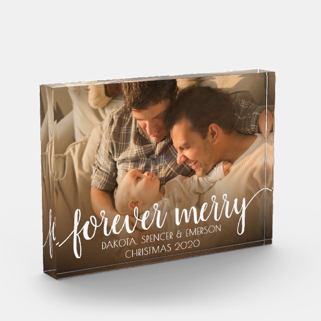 Forever Merry | Geblüht Kalligraphie Keepake Fotoblock (Links)