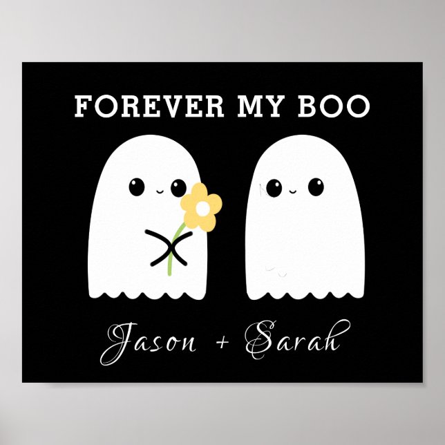 Forever My Boo Halloween Ghost Poster (Vorne)