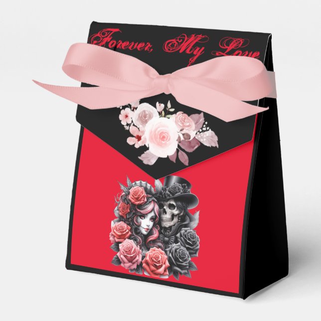 "Forever, My Liebe" Gothic Couple Valentine's Geschenkschachtel (Vorderseite)