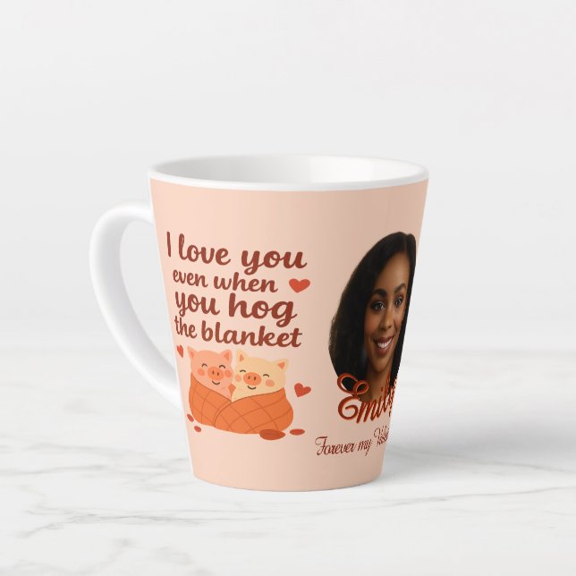 'Forever my Valentine' Latte Mug Milchtasse (Linke Ecke)