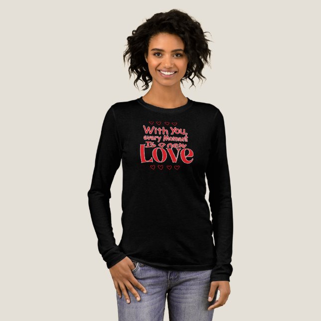 Forever New Love Romantic Quote  Tri-Blend Shirt (Volle Vorderseite)