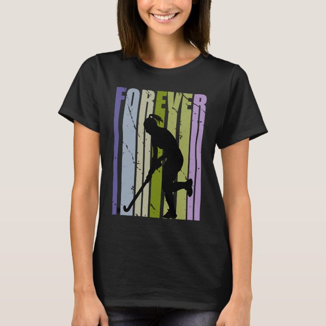 Forever Retro Hockey Motivierend Inspirierend Nied T-Shirt (Vorderseite)