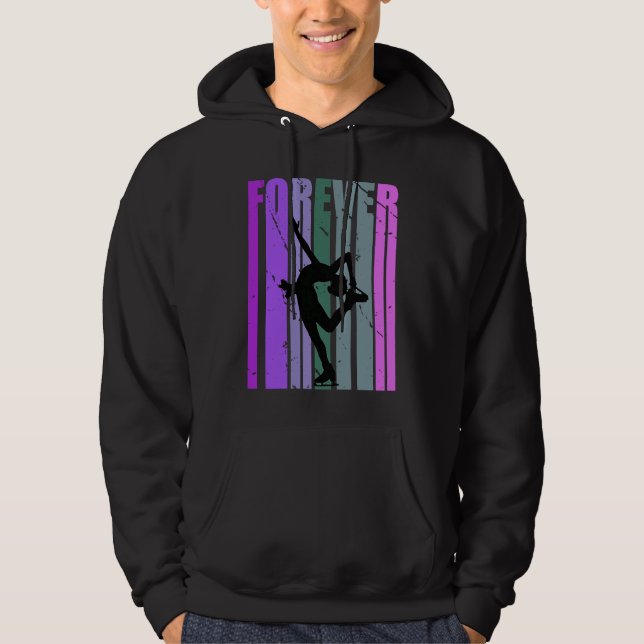 Forever Retro Ice Skating Pretty Player Team Coach Hoodie (Vorderseite)