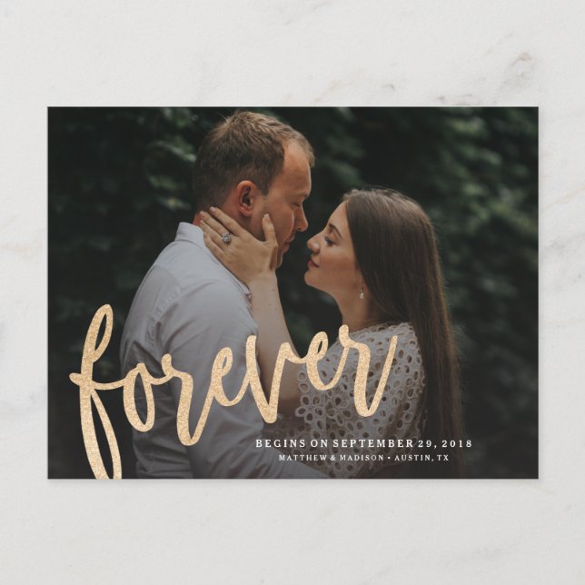 Forever Save the Date Postkarte (Vorderseite)