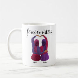 Forever Sisters Personalisiert Hijabi-Geschenk Kaffeetasse