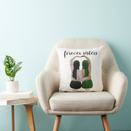 Forever Sisters Personalisiert Hijabi-Geschenk Kissen