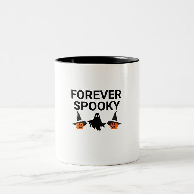 Forever Spooky Halloween Mug Zweifarbige Tasse (Mittel)