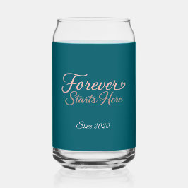 Forever Starts Here Custom Date  Dosenglas