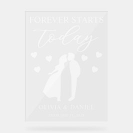 Forever Starts Today Personalized Wedding Acrylschild