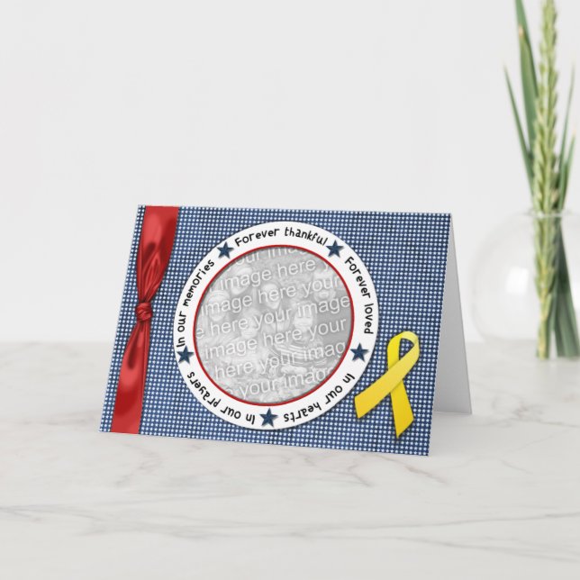 Forever Thankful Forever Love Foto Frame Dankeskarte (Vorderseite)