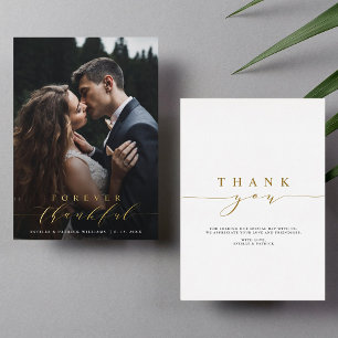 Forever Thankor Foil Mariage Carte de remerciement