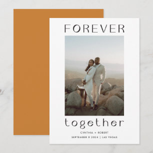 Forever Together Bronze Wedding Announcement Einladung