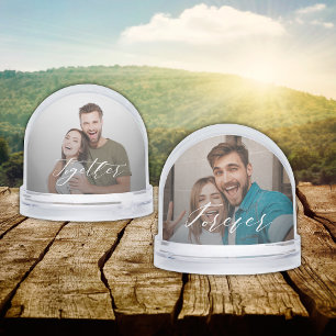 Forever Together Couple 2 Foto Script Keepake Schneekugeln