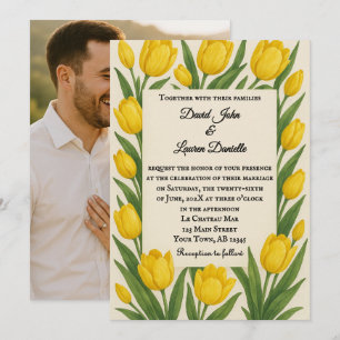 Forever Tulip Foto Hochzeit Einladung