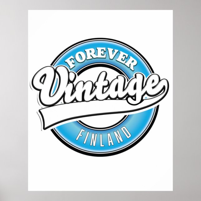 Forever vintage Finland logo Poster (Vorne)