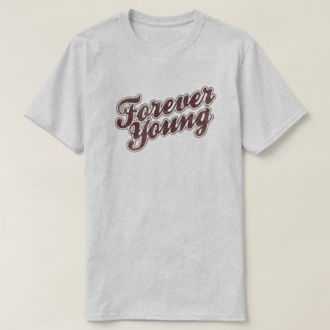 Forever Young Retro 80er Graphic Pop Culture T-Shirt (Design vorne)