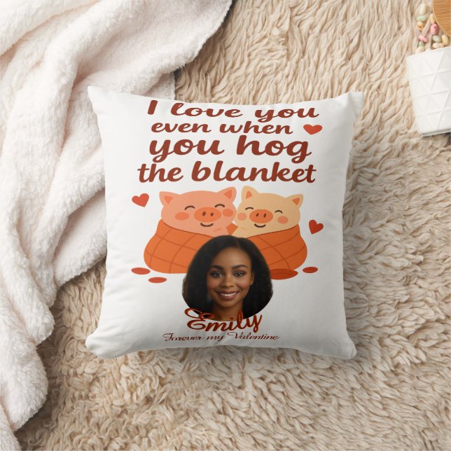 'Forever your Valentine' personalized Throw Pillow Kissen (Decke)