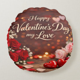 'Forever Your Valentine' Rundkissen Rundes Kissen