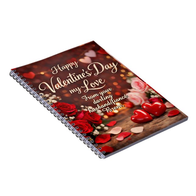 'Forever Your Valentine' Spiral Photo Notebook Notizblock (Rechte Seite)