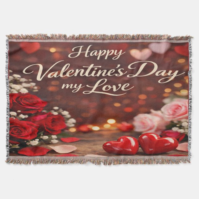 'Forever Your Valentine' Throw Blanket Decke (Vorderseite)
