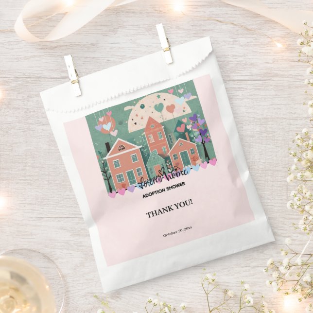 Forever Zuhause Pastel Hearts Adoption Foster Show Geschenktütchen (Ausgeschnitten)