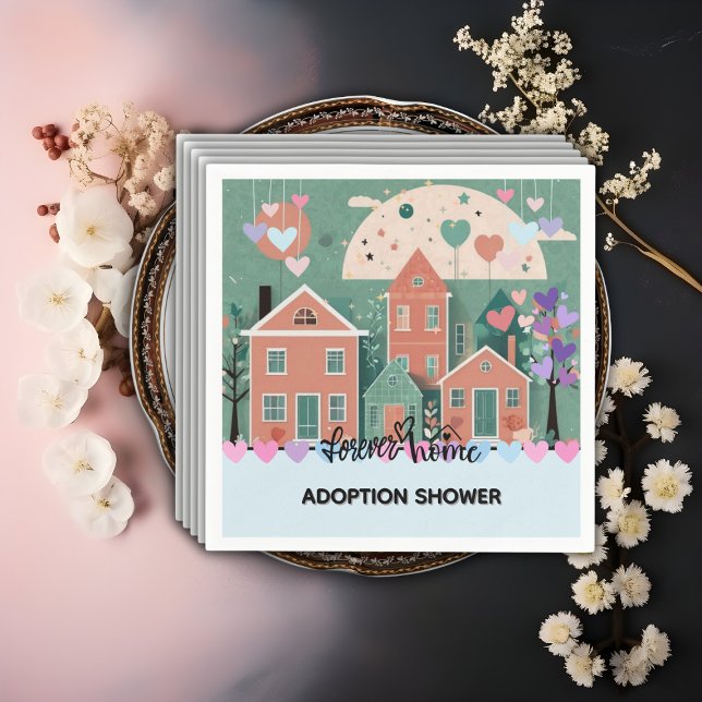 Forever Zuhause Pastel Hearts Adoption Foster Show Serviette (Von Creator hochgeladen)