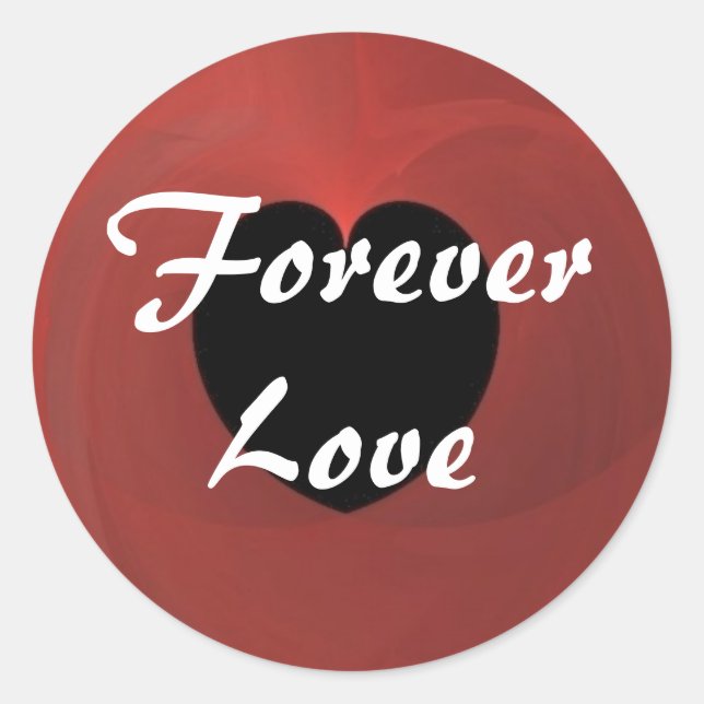 ForeverLove Runder Aufkleber (Vorderseite)