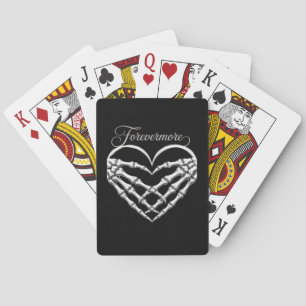 Forevermore Skeleton Hands Herz Gotische Romance Spielkarten