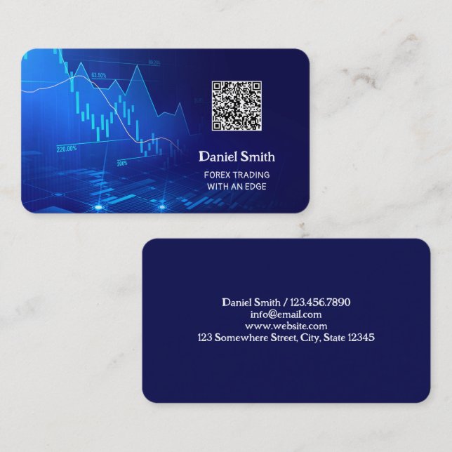 Forex Custom QR Business Card Visitenkarte (Vorne/Hinten)