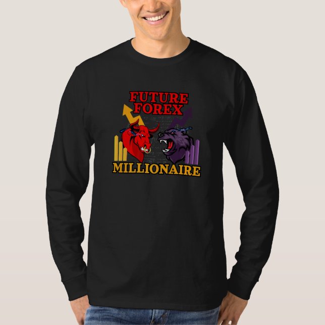 Forex Millionär Inspiriert Bull Vs Bear verwandt f T-Shirt (Vorderseite)