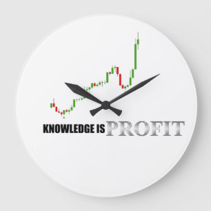 Forex Wissen ist Gewinn Akryler Wall-Uhr Große Wanduhr