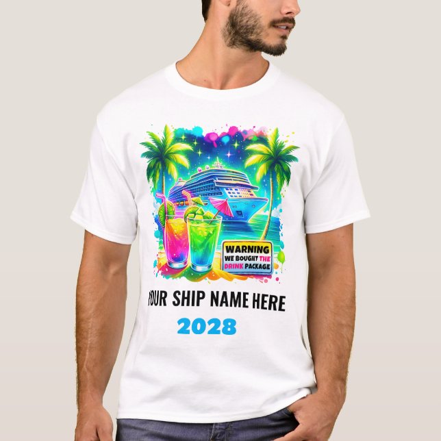 Forfait Funny Drink Personnalisé T-Shirts de crois (Devant)