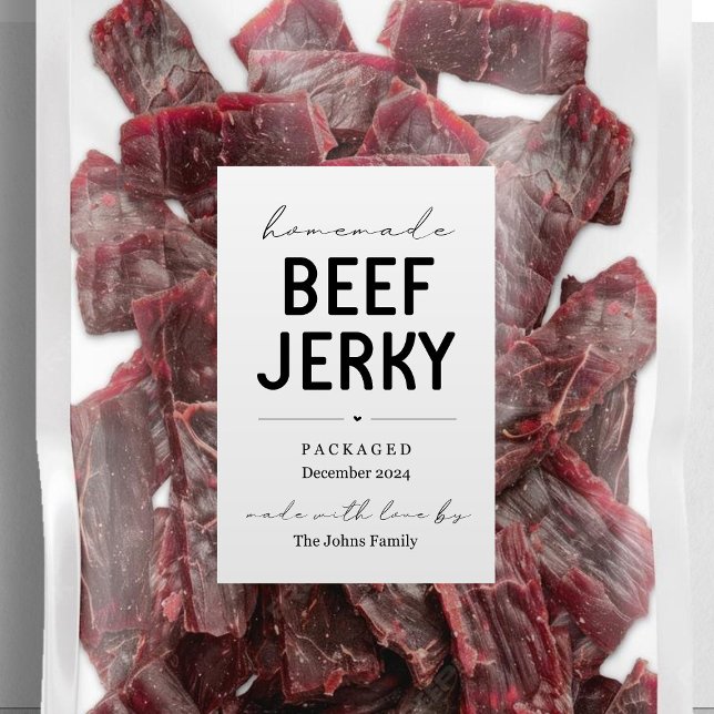 Forfait maison Beef Jerky Étiquette (Créateur téléchargé)
