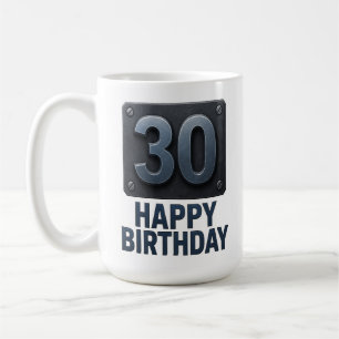 Forgé à 30 ans : Mug d'anniversaire industriel