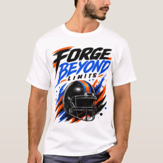 Forge Beyond Limits Football-Helmdesign | Motiv T-Shirt