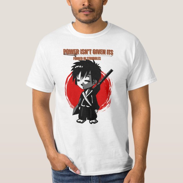 Forged in Struggle — Power Comes From Pain  T-Shirt (Vorderseite)
