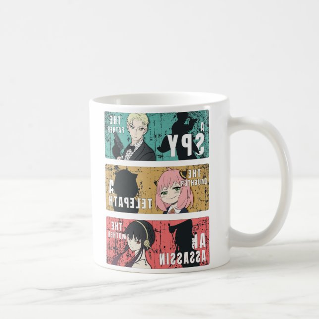 Forger Family Anime Pop Art Panel Design Kaffeetasse (Rechts)