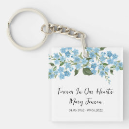 Forget me not Memorial Funeral Photo Keychain Schlüsselanhänger