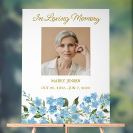 Forget me not Memorial Photo Funeral Acrylschild
