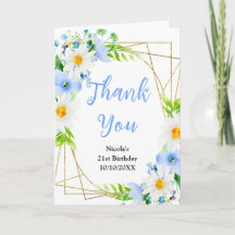 Forget-Me-Nots and Daisies Floral Birthday