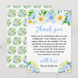 Forget-Me-Nots and Daisies Floral Wedding Dankeskarte