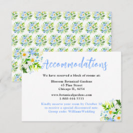 Forget-Me-Nots and Daisies Wedding Accommodations Begleitkarte