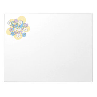Forget-Me-Nots and Message on Vibrant Floral Motif Notizblock
