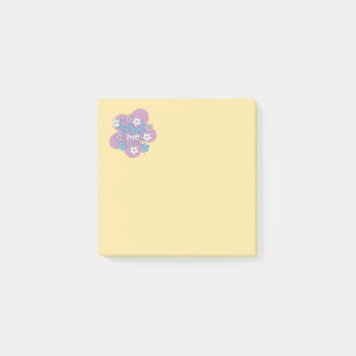 Forget-Me-Nots and Message on Vibrant Floral Motif Post-it Klebezettel