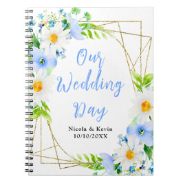 Forget-Me-Nots Daisies Floral Wedding Planner Notizblock